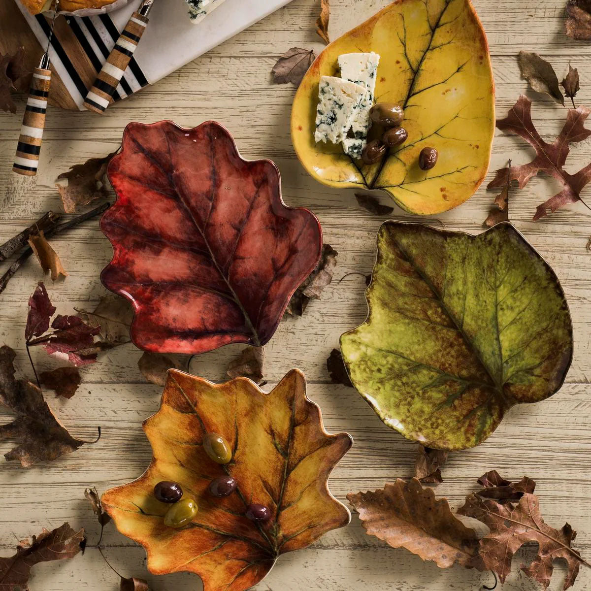 Juliska Forest Walk Leaf Plate Assorted Set/4 -  La Petite Maison