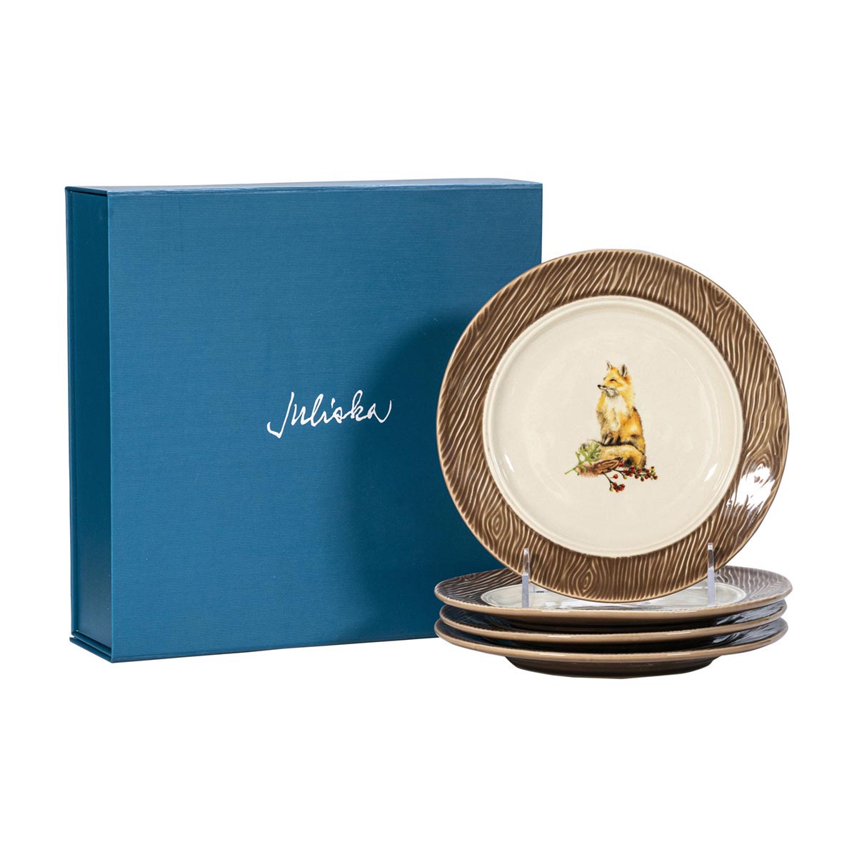 Juliska Forest Walk Animal Cocktail Plate Set/4- La Petite Maison