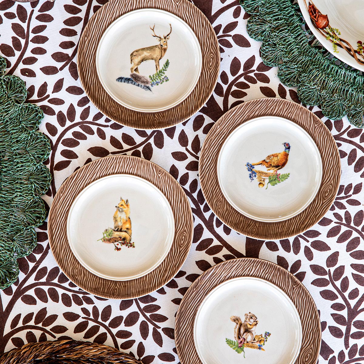 Juliska Forest Walk Animal Cocktail Plate Set/4- La Petite Maison