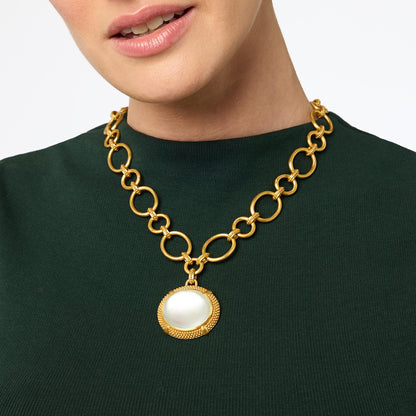 Cabochon Statement Necklace - London Blue