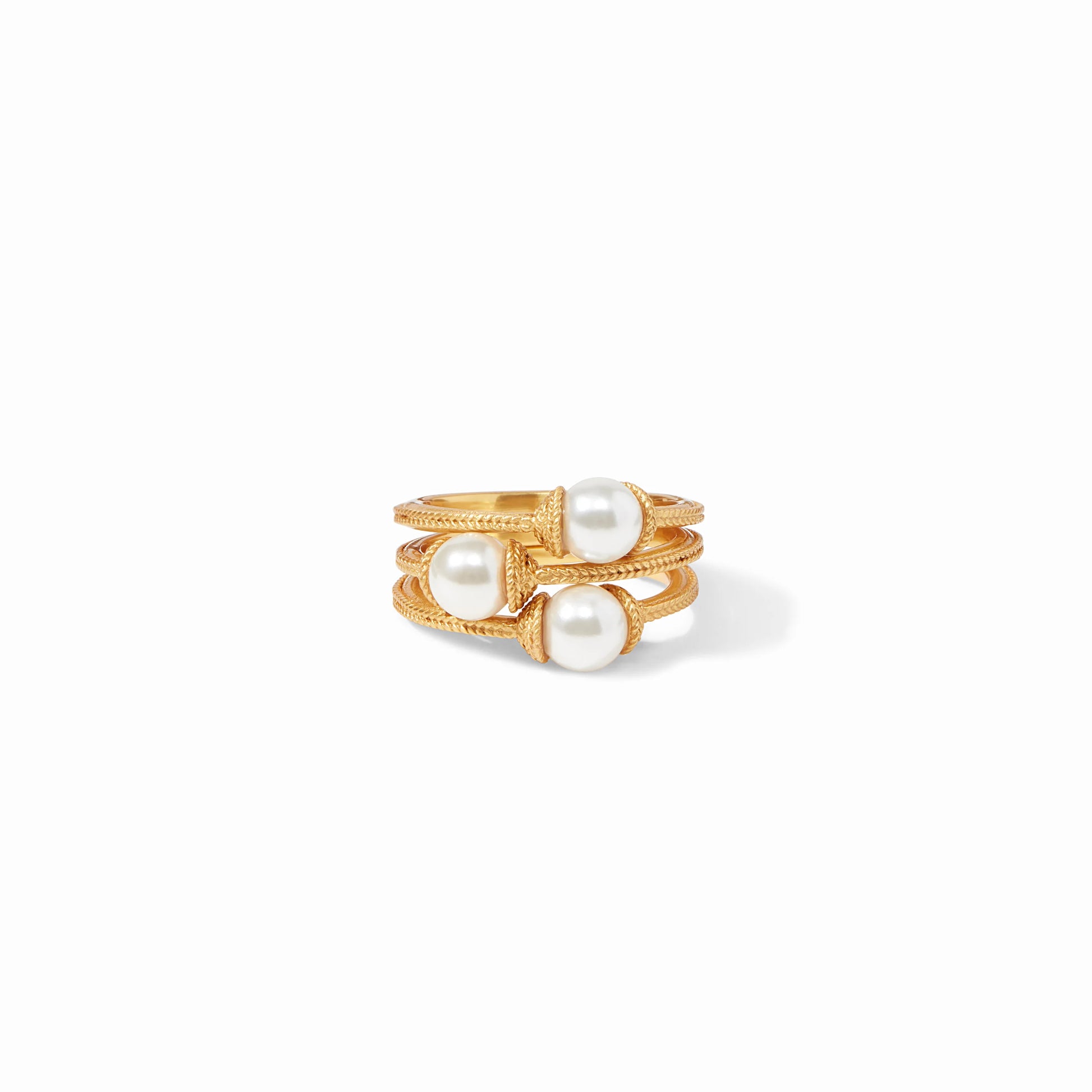 Julie Vos Calypso Trio Ring Pearl