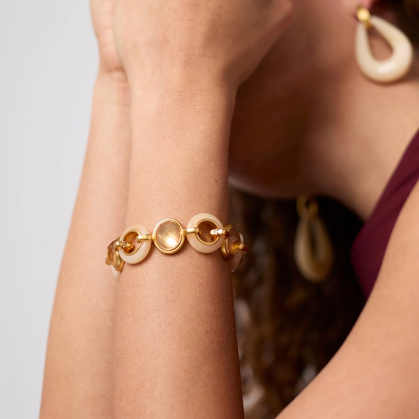 Julie Vos Carnaby Stone Bracelet - Ivory