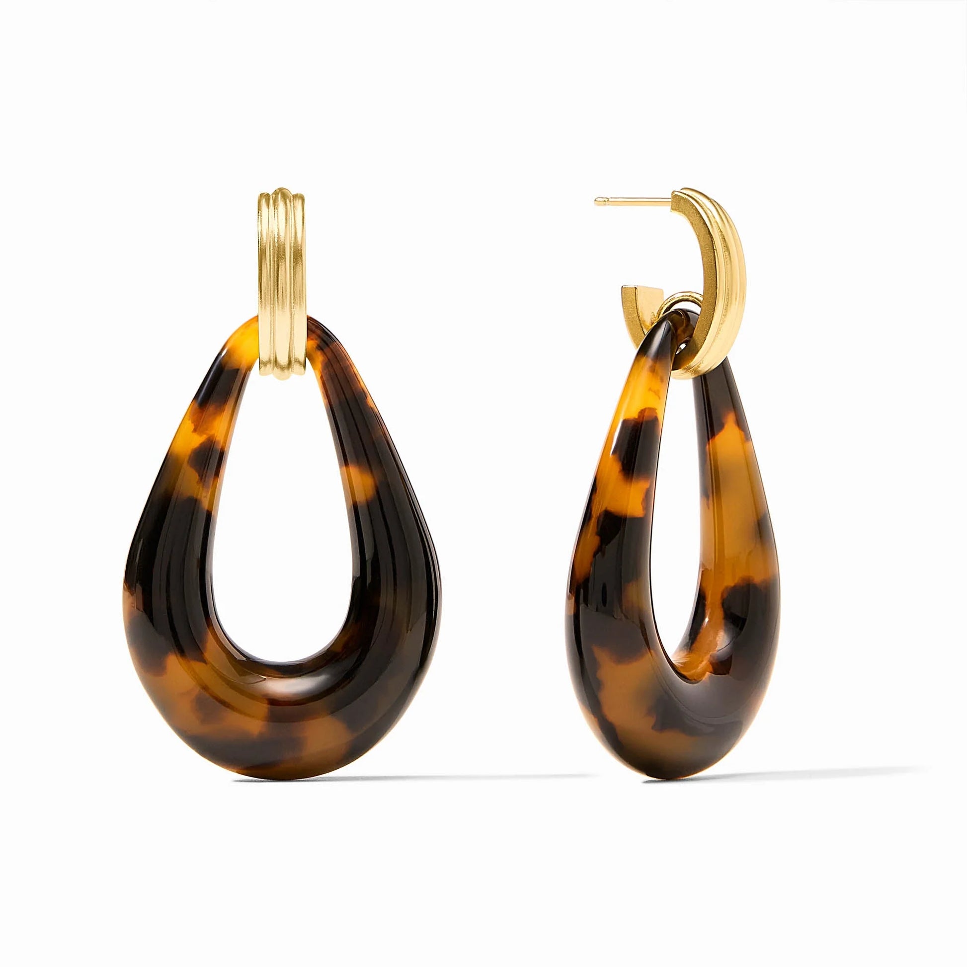 Julie Vos Carnaby Doorknocker Earring - Tortoiseshell