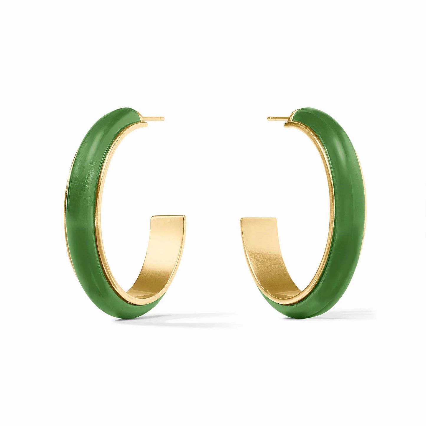 Julie Vos Carnaby Hoop Earrings - Palmetto Green, Large