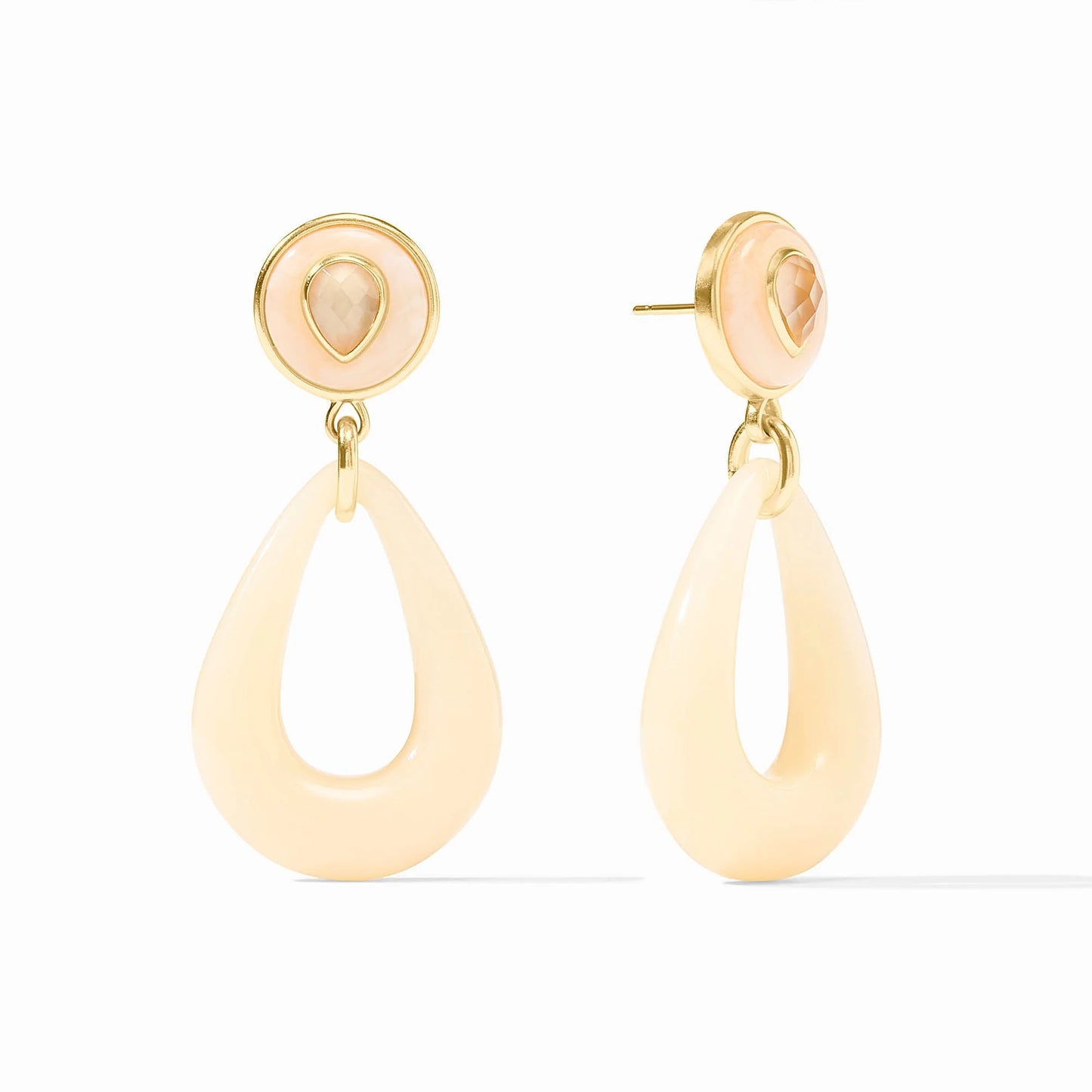 Julie Vos Carnaby Statement Earring - Ivory