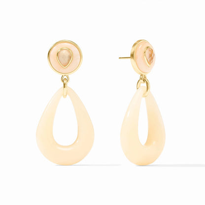 Julie Vos Carnaby Statement Earring - Ivory