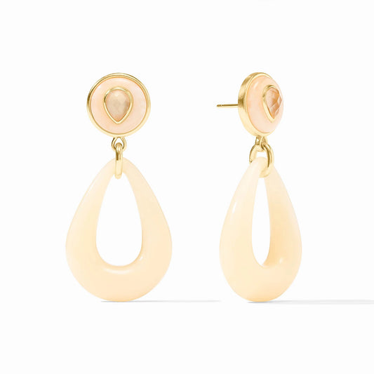 Julie Vos Carnaby Statement Earring - Ivory