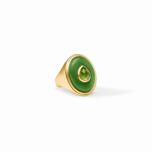 Julie Vos Carnaby Statement Ring - Palmetto Green
