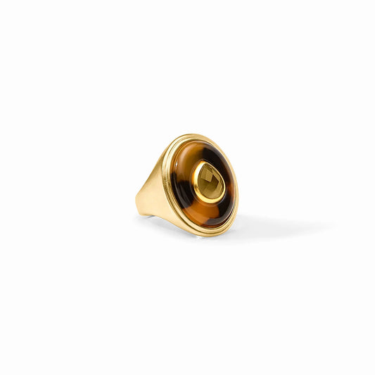 Julie Vos Carnaby Statement Ring - Tortoiseshell