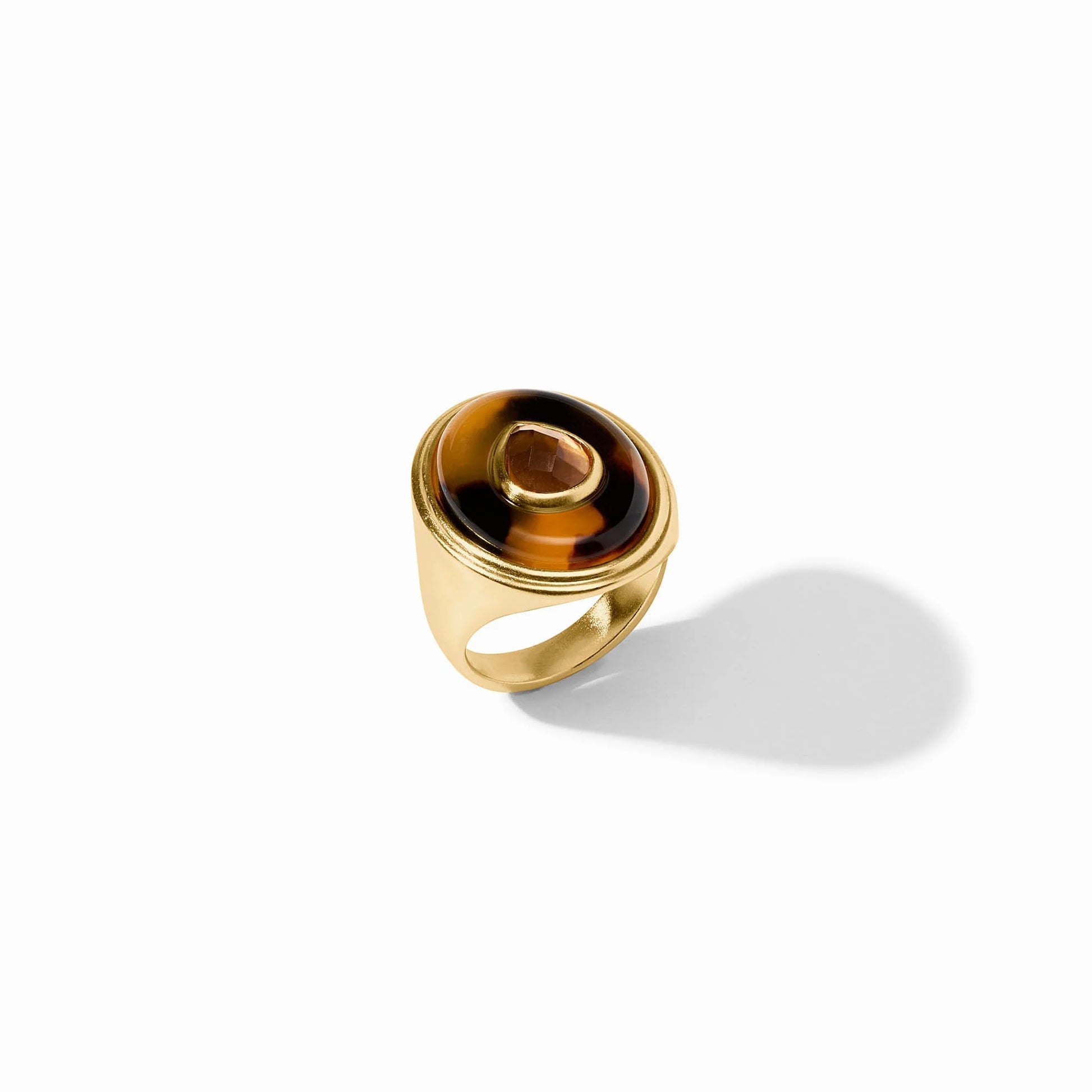 Julie Vos Carnaby Statement Ring - Tortoiseshell