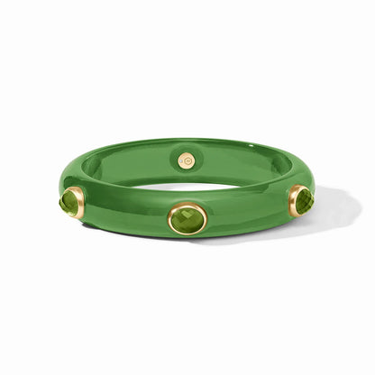 Julie Vos Carnaby Stone Bangle - Palmetto Green
