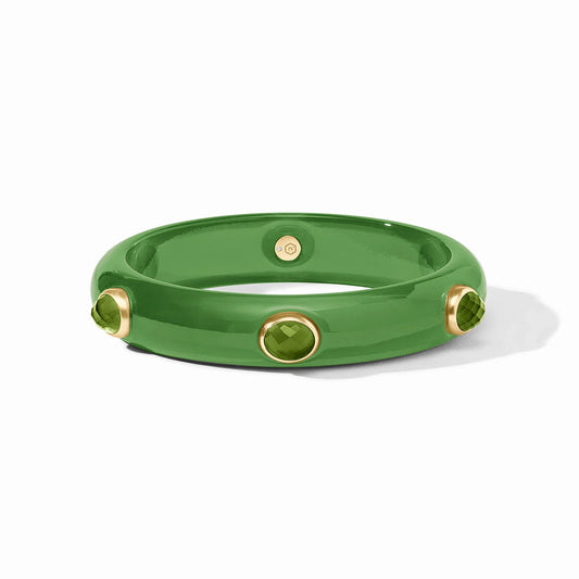 Julie Vos Carnaby Stone Bangle - Palmetto Green
