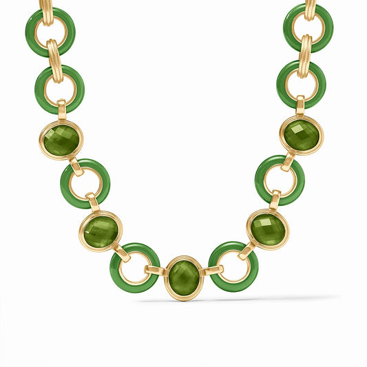 Julie Vos Carnaby Stone Necklace -Palmetto Green