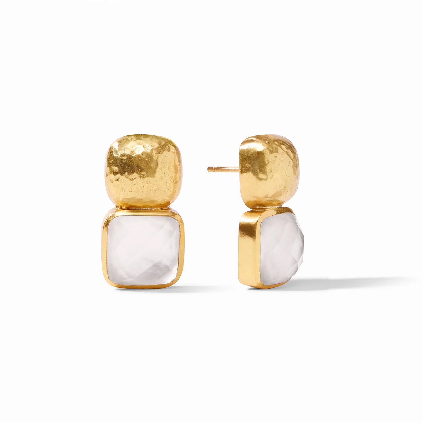 Julie Vos Catalina Earring Iridescent Clear Crystal