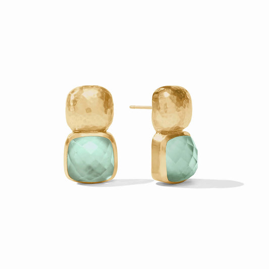 Julie Vos Catalina Earring Iridescent  Aquamarine Blue