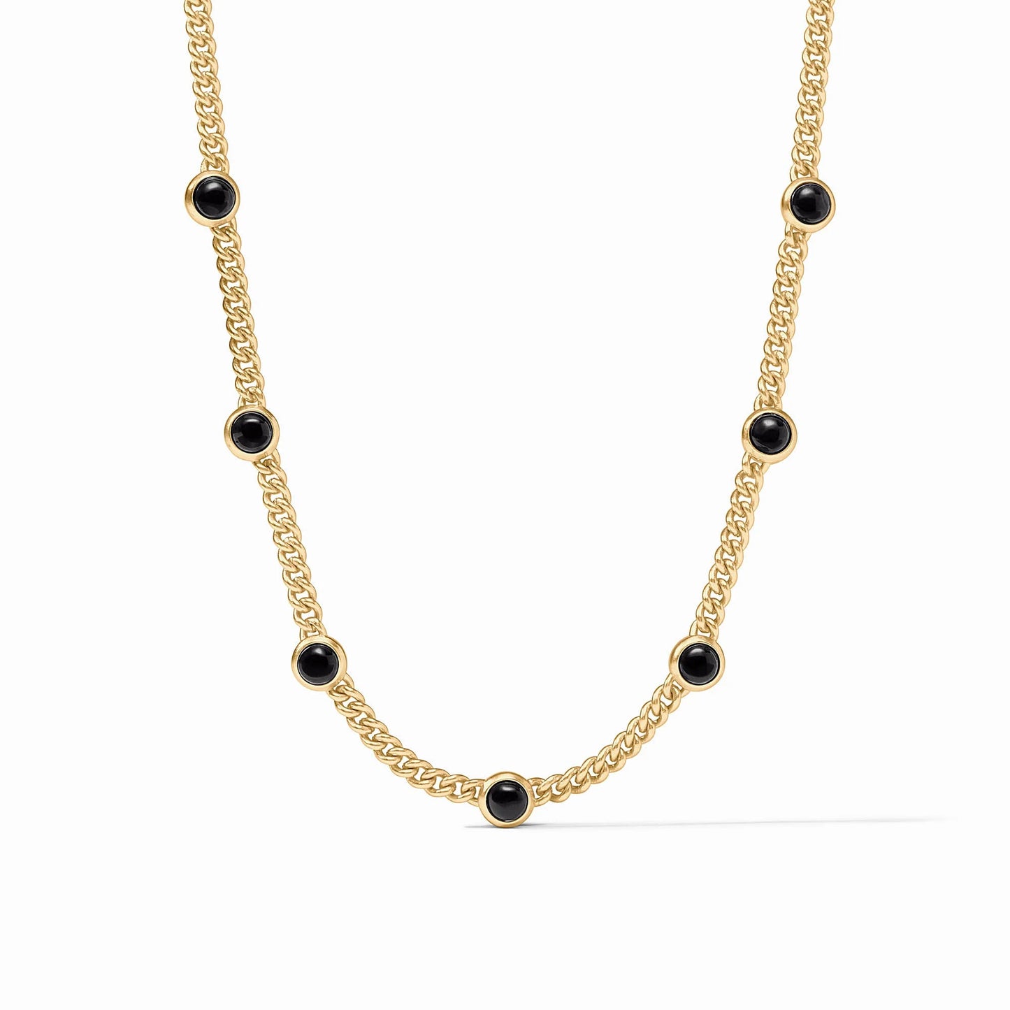 Julie Vos Dolce Delicate Station Necklace - Obsidian black