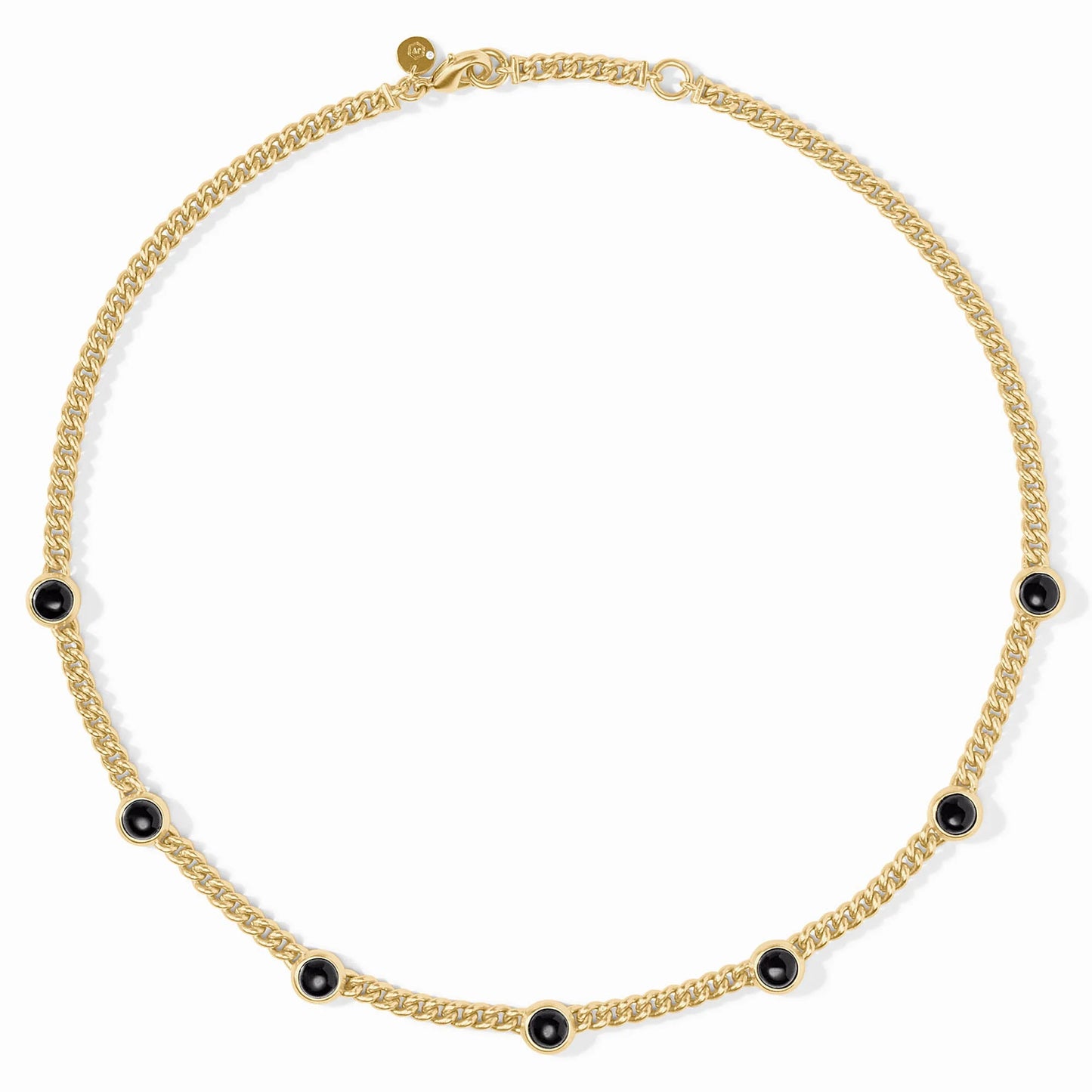 Julie Vos Dolce Delicate Station Necklace - Obsidian black