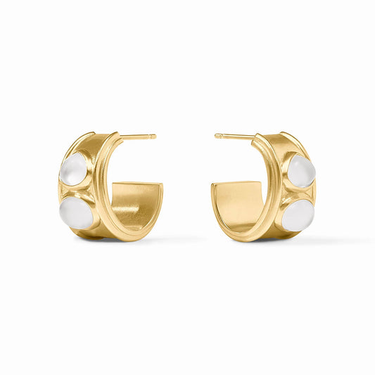 Dolce Stone Hoop Earrings - Medium