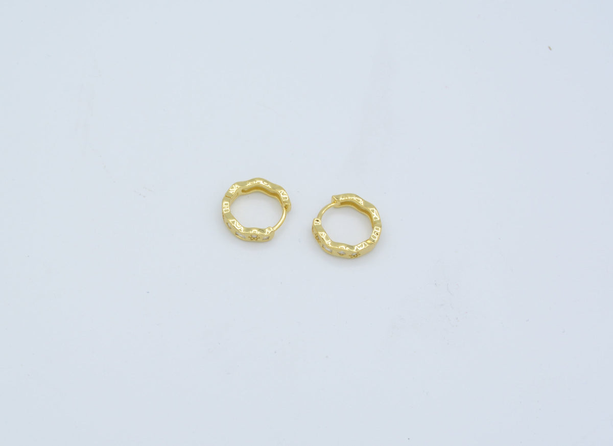 Huggie Earring with Cubic Zirconia