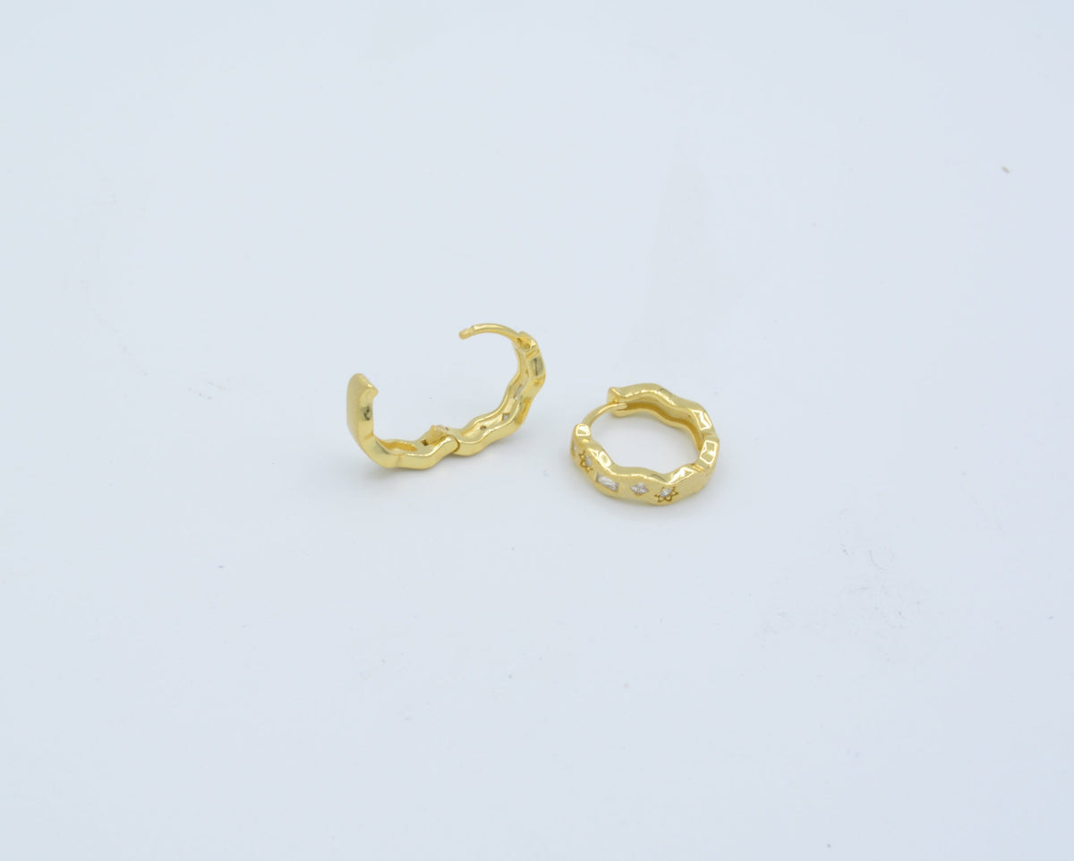Huggie Earring with Cubic Zirconia