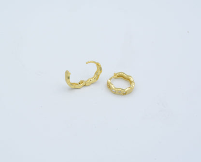 Huggie Earring with Cubic Zirconia