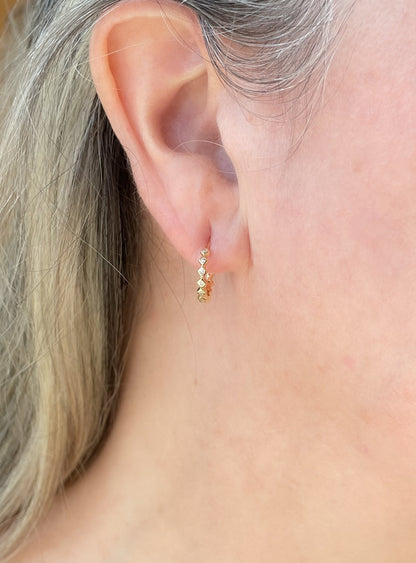 Shimmering Hoop Style Huggies