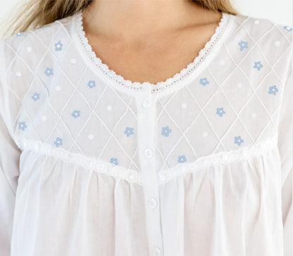 Jacaranda Alice White Cotton Nightgown