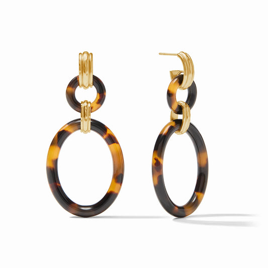 Julie Vos Madison Link Earring -Tortoiseshell