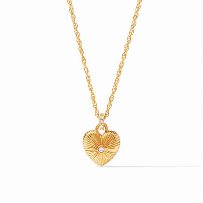 Julie Vos Esme Heart Solitaire Necklace