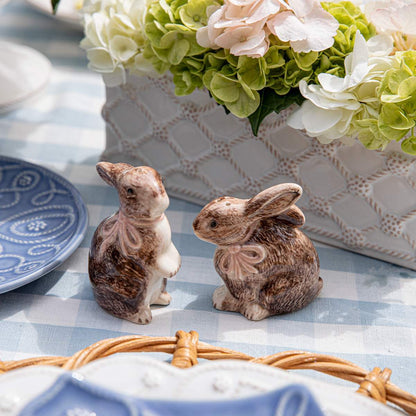 Juliska Clever Creatures Bunny Salt and Pepper Set/2pc - Napoleon & Josephine - Multi
