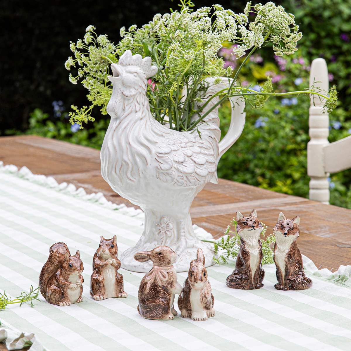 Juliska Clever Creatures Bunny Salt and Pepper Set/2pc - Napoleon & Josephine - Multi