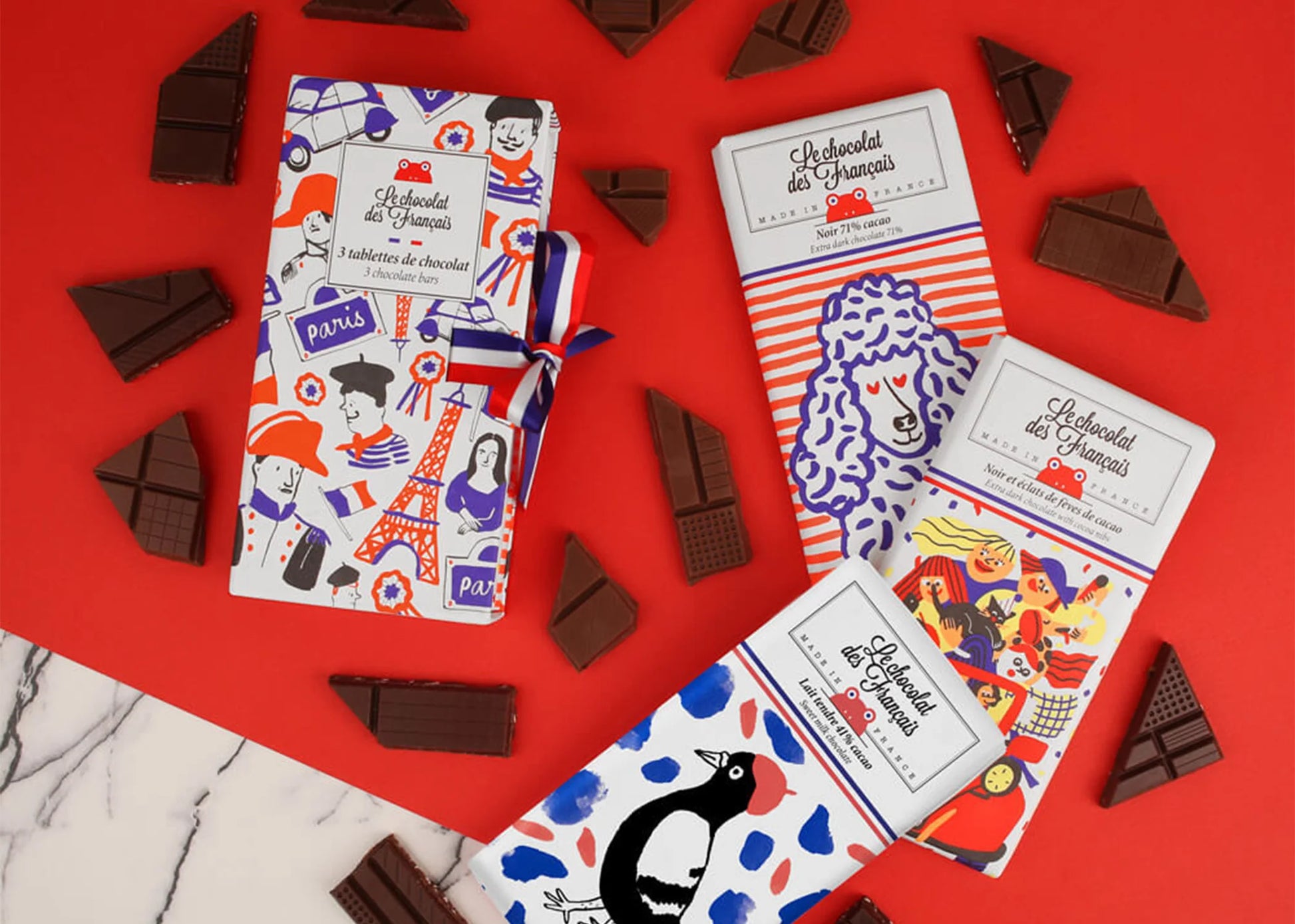 Le chocolat des Français Chocolate Box Trio 