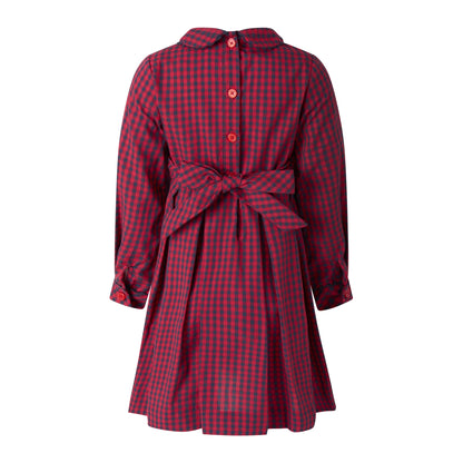 Rachel Riley Check Lumberjack Pleated Dress