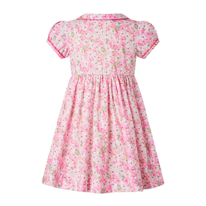 Rachel Riley Daisy Button Front Dress Pink 2Y