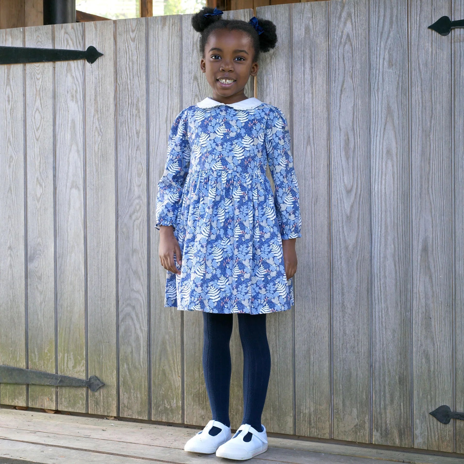 Rachel Riley Acorn Leaf Peter Pan Collar Dress