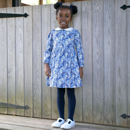 Rachel Riley Acorn Leaf Peter Pan Collar Dress