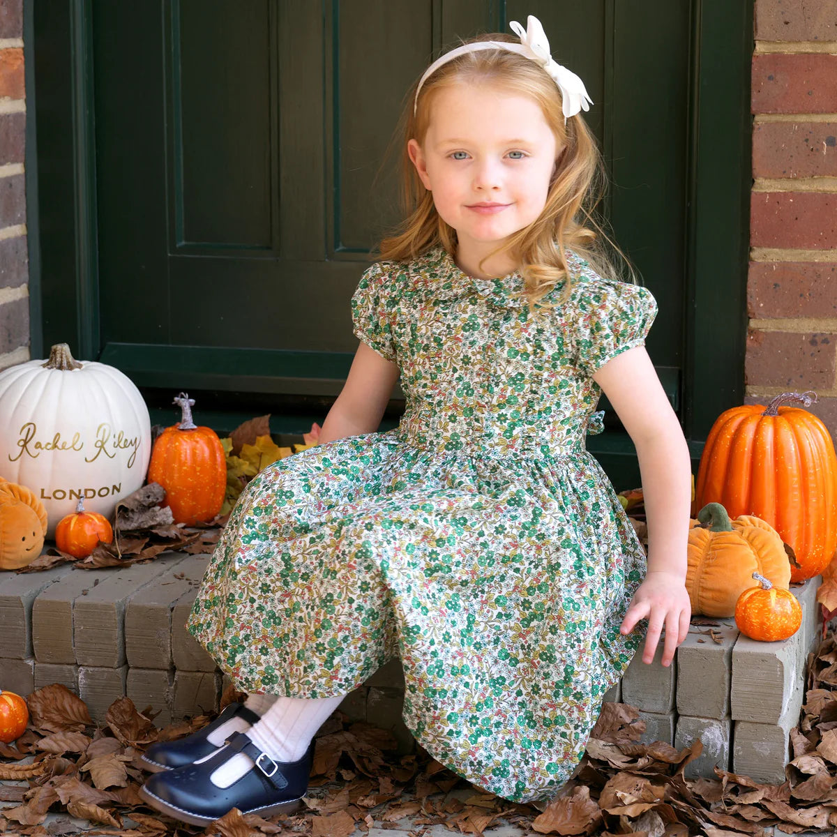 Rachel Riley Botanical Frill Front Dress