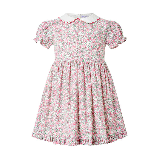 Rachel Riley Scalloped Collar Floral Dress
