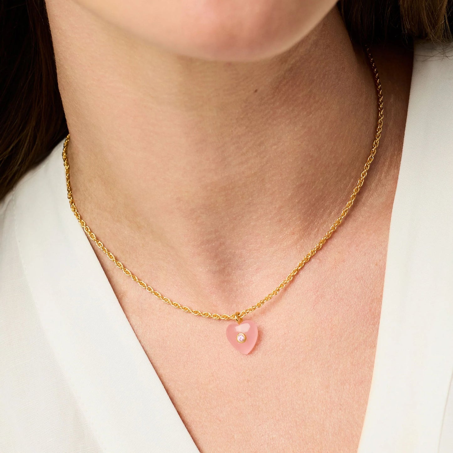 Julie Vos Heart Delicate Necklace