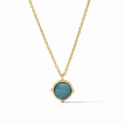 Julie Vos Honeybee Solitaire Necklace - Iridescent Montana Blue
