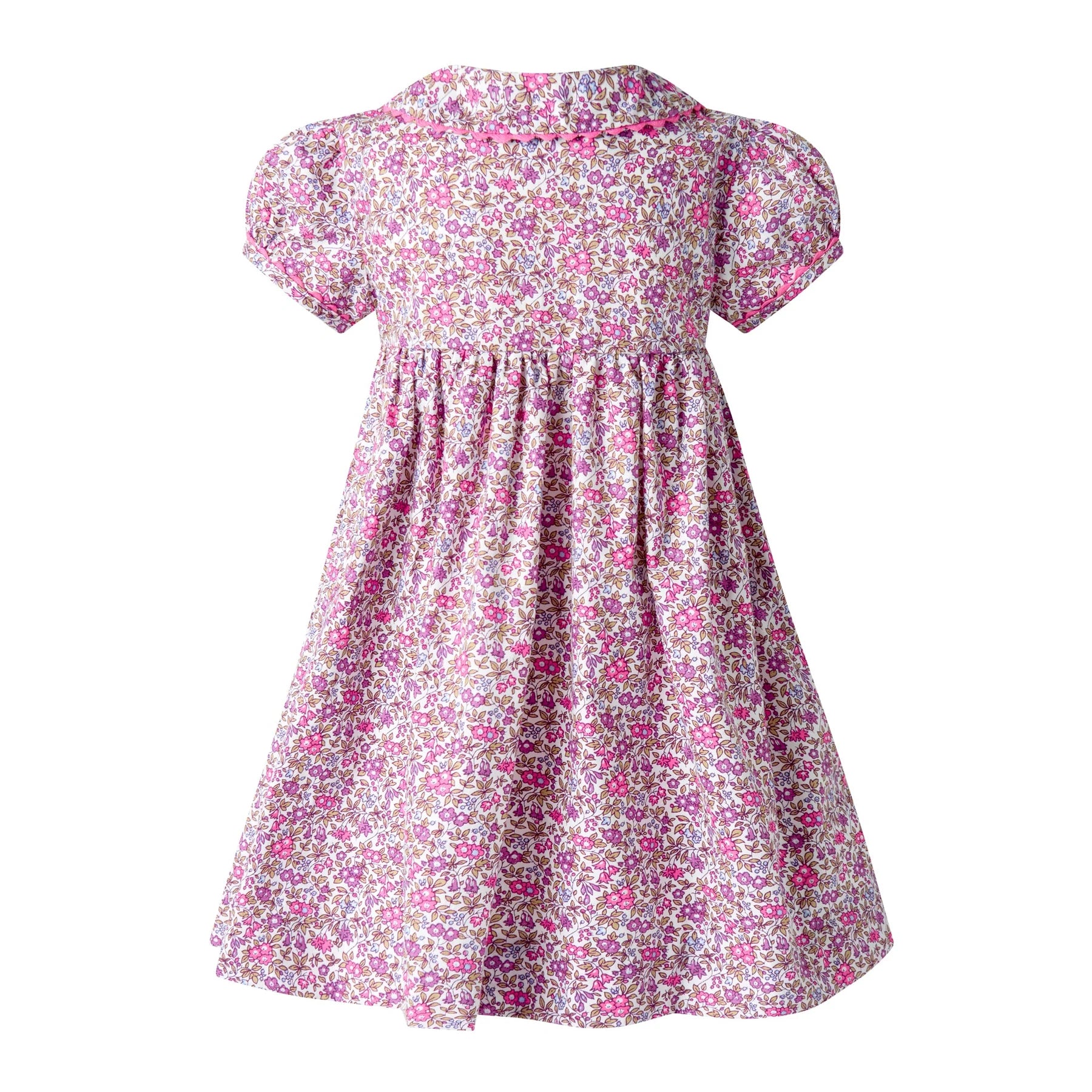 Rachel Riley Purple Floral Button Front Dress