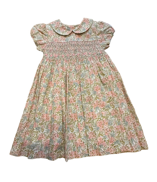 Question Everything Adriana Smocked Dress in Liberty Fabric - La Petite Maison