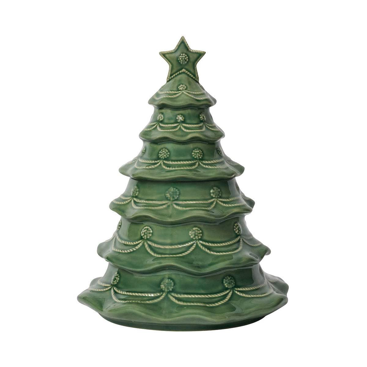 Juliska Berry & Thread Christmas Tree Cookie Jar With Lid - Basil- La Petite Maison