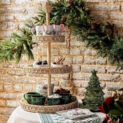 Juliska Berry & Thread Christmas Tree Cookie Jar With Lid - Basil- La Petite Maison