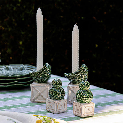 Juliska Berry & Thread Bird Topiary Candlestick - Set/2