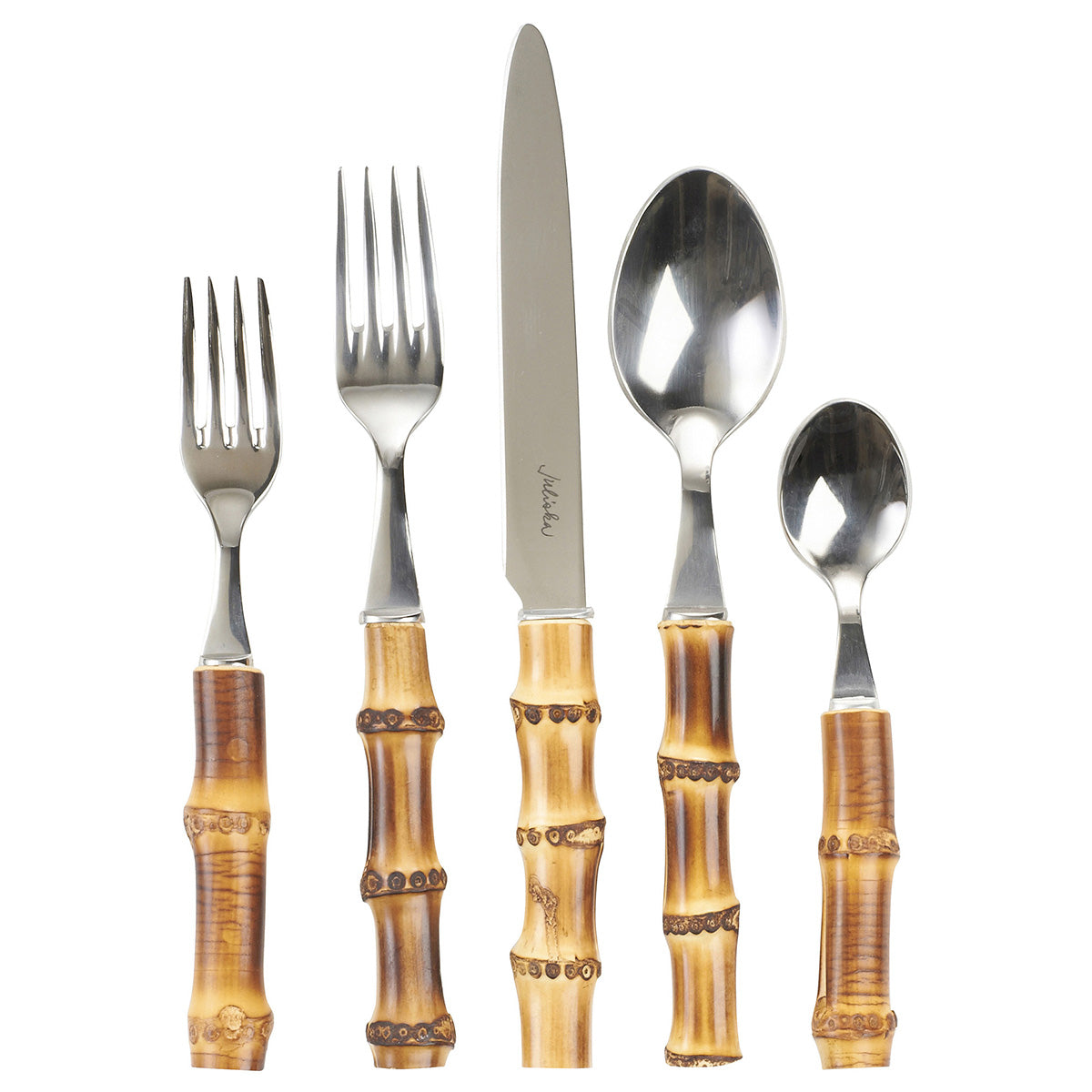 Juliska Bamboo 5pc Flatware Place Setting - Natural - La Petite Maison