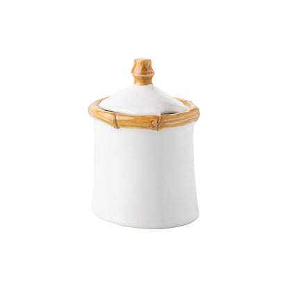 Juliska Bamboo Sugar Bowl with Lid - Natural- La Petite Maison