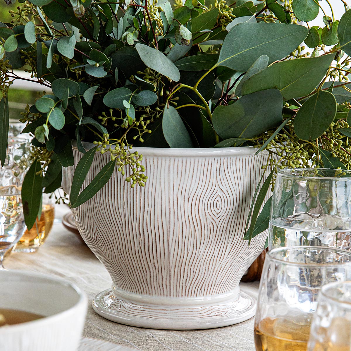 Juliska Blenheim Oak 9" Cachepot - Whitewash