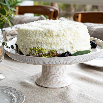 Juliska Blenheim Oak Cake Stand - Whitewash