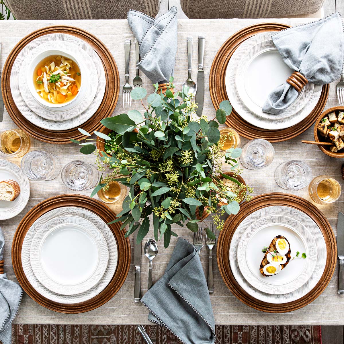 Juliska Blenheim Oak Dinner Plate, Whitewash